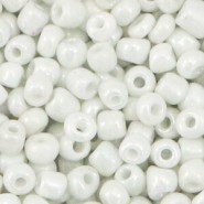 Glas rocailles kralen 6/0 (4mm) Bright white pearl
